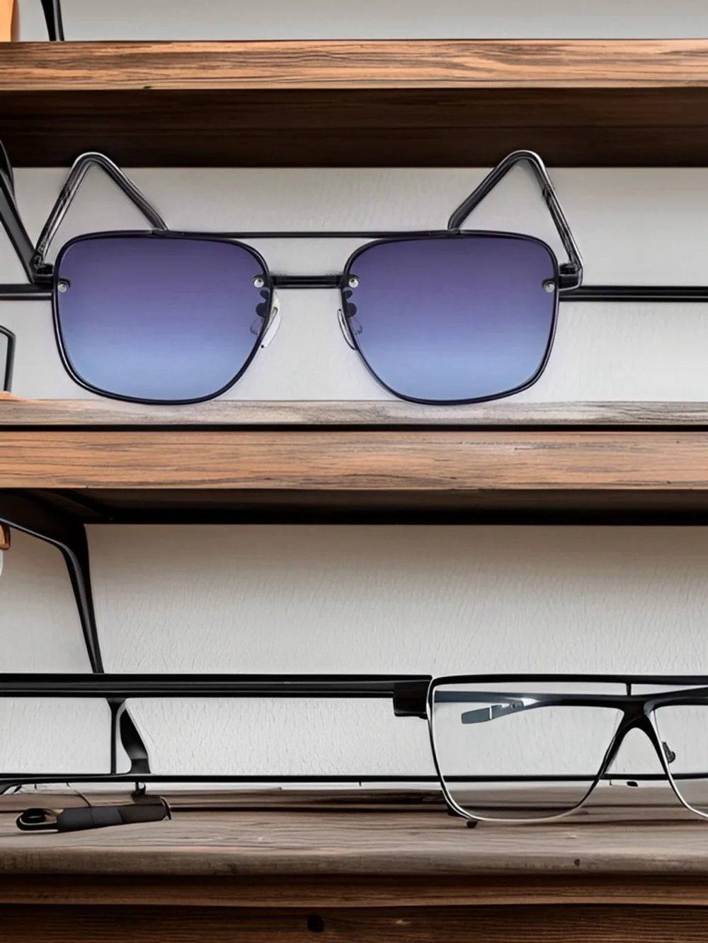 Men’s Elegant and Refined Anti-UV Sunglasses with Metal Frame.